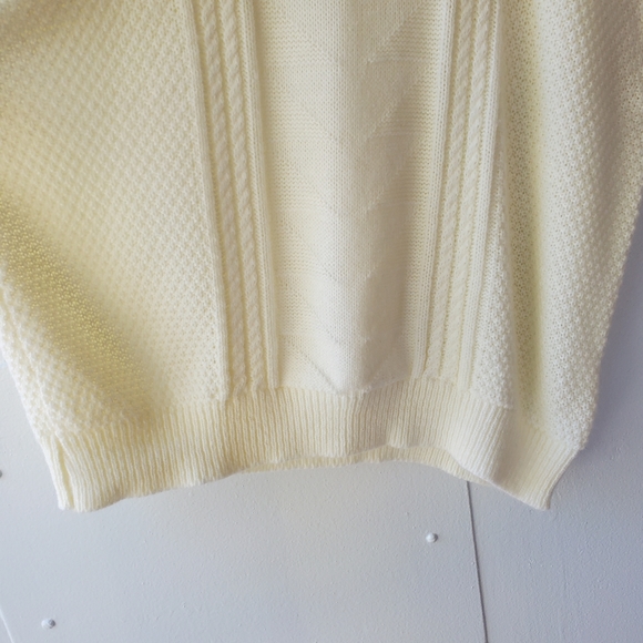 Vintage Folio By Fire Islander Sweater Vest Women's Size XL Cream - Picture 4 of 10